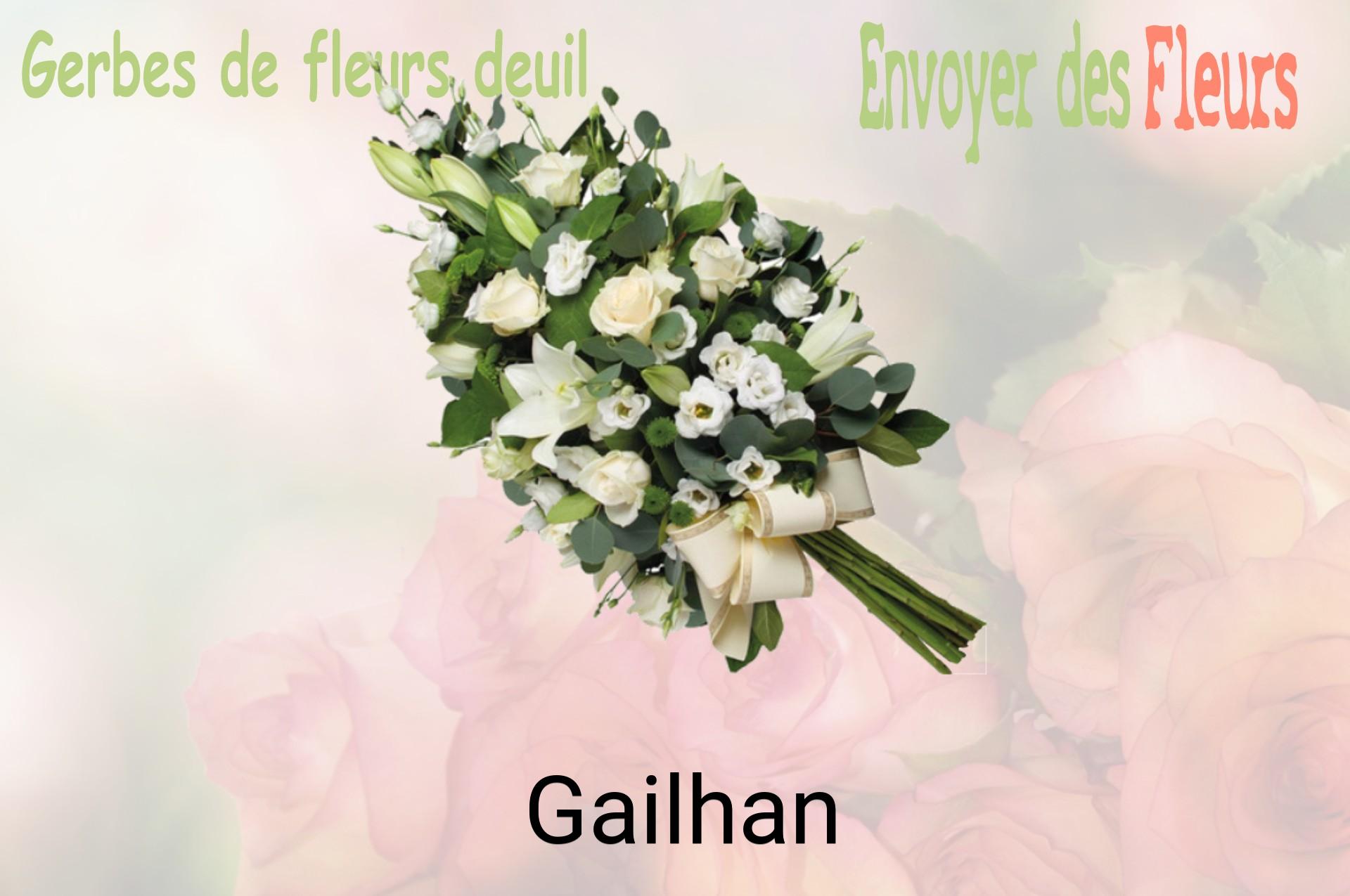 Gerbe de fleurs de deuil livrée à Gailhan